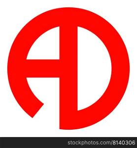 ad letter logo vector logo illustration design