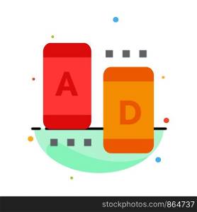 Ad, Marketing, Online, Tablet Abstract Flat Color Icon Template