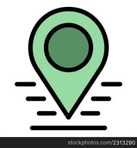 Adaptation location icon. Outline adaptation location vector icon color flat isolated. Adaptation location icon color outline vector
