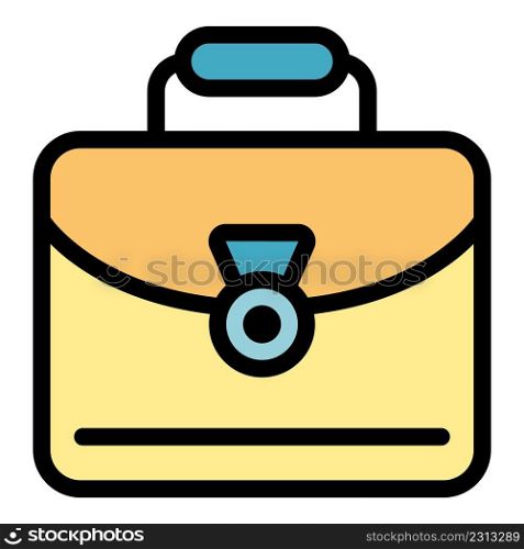 Adaptation manager case icon. Outline adaptation manager case vector icon color flat isolated. Adaptation manager case icon color outline vector
