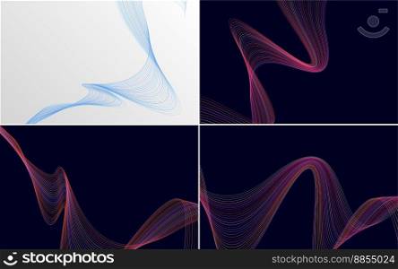 Add a modern touch to your presentation with this wave curve vector background pack