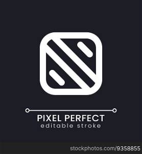 Add background pixel perfect white linear ui icon for dark theme. Upload image to footage. Customize video. Vector line pictogram. Isolated user interface symbol for night mode. Editable stroke. Add background pixel perfect white linear ui icon for dark theme