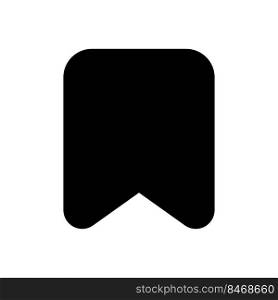 Add bookmark black glyph ui icon. Saving webpage. Reading list. Ebook reader. User interface design. Silhouette symbol on white space. Solid pictogram for web, mobile. Isolated vector illustration. Add bookmark black glyph ui icon
