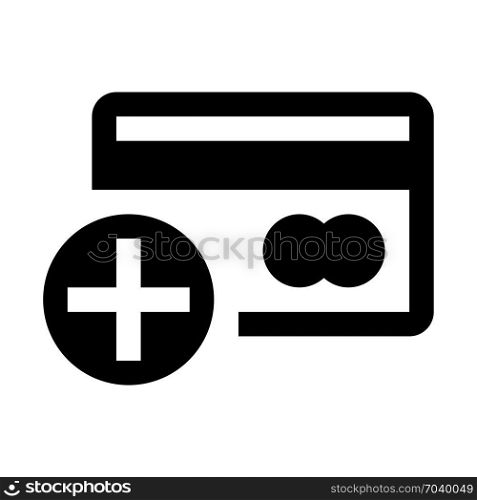 Add credit card, icon on isolated background