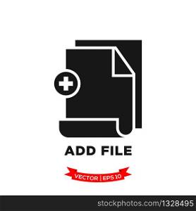 add file icon in trendy flat style, file icon
