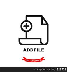 add file icon in trendy flat style, file icon