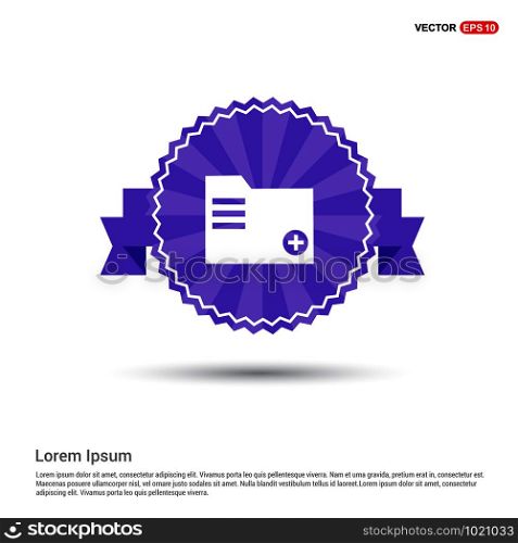 Add Folder icon - Purple Ribbon banner