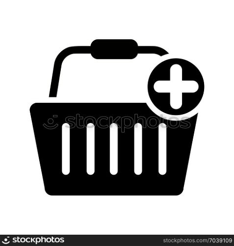 Add to basket, icon on isolated background