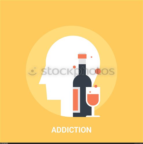 addiction icon concept. Abstract vector illustration of addiction icon concept