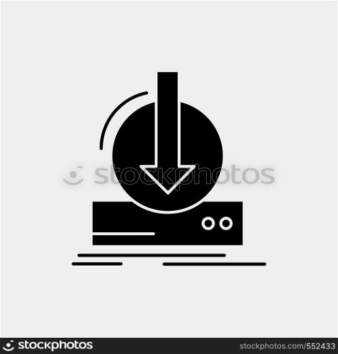 Addition, content, dlc, download, game Glyph Icon. Vector isolated illustration. Vector EPS10 Abstract Template background