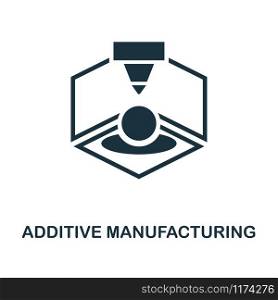 Additive Manufacturing icon. Simple style design from industry 4.0 collection. UX and UI. Pixel perfect premium additive manufacturing icon. For web design, apps and printing usage.. Additive Manufacturing icon. Monochrome style design from industry 4.0 icon collection. UI and UX. Pixel perfect additive manufacturing icon. For web design, apps, software, print usage.