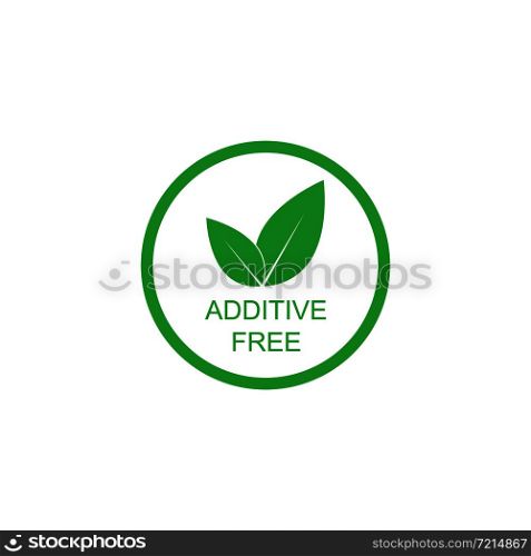 Additives free sign simple design. Vector eps10