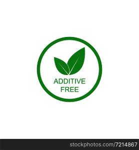 Additives free sign simple design. Vector eps10