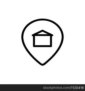 Address apartment icon vector. A thin line sign. Isolated contour symbol illustration. Address apartment icon vector. Isolated contour symbol illustration