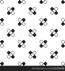 Adhesive Bandage Icon Seamless Pattern, Wound Dressing Vector Art Illustration