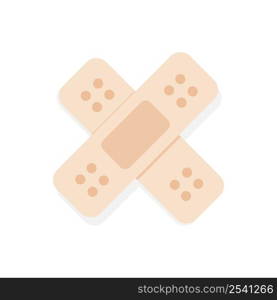 Adhesive bandage. Medical plaster icon. First aid concept