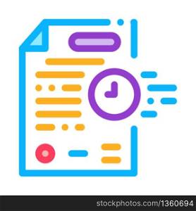 adjournment of trial date icon vector. adjournment of trial date sign. color symbol illustration. adjournment of trial date icon vector outline illustration
