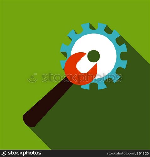 Adjustable wrench icon. Flat illustration of adjustable wrench vector icon for web. Adjustable wrench icon, flat style