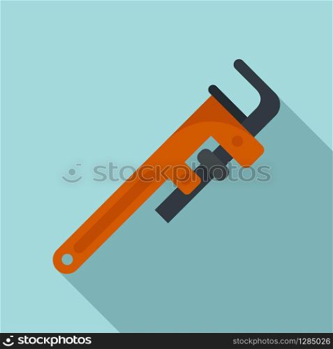 Adjustable wrench icon. Flat illustration of adjustable wrench vector icon for web design. Adjustable wrench icon, flat style