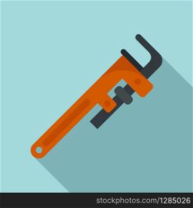 Adjustable wrench icon. Flat illustration of adjustable wrench vector icon for web design. Adjustable wrench icon, flat style