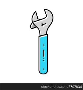 adjustable wrench tool color icon vector. adjustable wrench tool sign. isolated symbol illustration. adjustable wrench tool color icon vector illustration