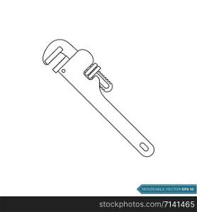 Adjustment Wrench Icon Vector Template Illustration Design