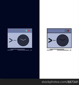 Admin, command, root, software, terminal Flat Color Icon Vector