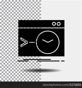 Admin, command, root, software, terminal Glyph Icon on Transparent Background. Black Icon. Vector EPS10 Abstract Template background