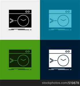 Admin, command, root, software, terminal Icon Over Various Background. glyph style design, designed for web and app. Eps 10 vector illustration. Vector EPS10 Abstract Template background