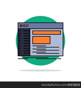 Admin, console, panel, root, software Flat Color Icon Vector