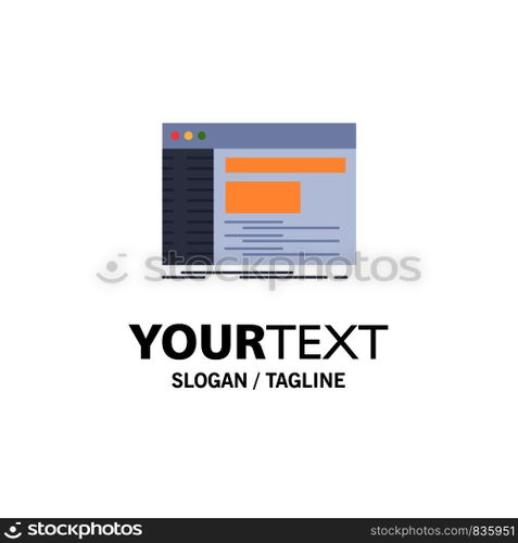 Admin, console, panel, root, software Flat Color Icon Vector