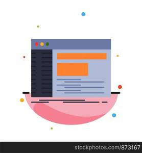 Admin, console, panel, root, software Flat Color Icon Vector