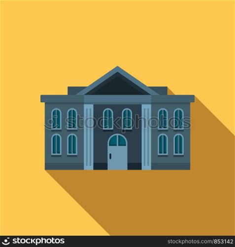 Administrative courthouse icon. Flat illustration of administrative courthouse vector icon for web design. Administrative courthouse icon, flat style