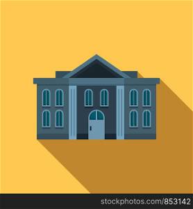 Administrative courthouse icon. Flat illustration of administrative courthouse vector icon for web design. Administrative courthouse icon, flat style