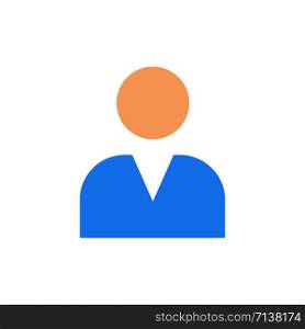 Administrator, Man, User Flat Color Icon. Vector icon banner Template