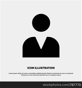 Administrator, Man, User solid Glyph Icon vector