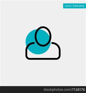Administrator, Man, User turquoise highlight circle point Vector icon