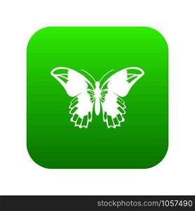 Admiral butterfly icon digital green for any design isolated on white vector illustration. Admiral butterfly icon digital green
