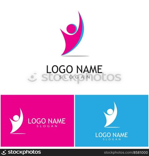 Adoption and comμnity care Logo template vector 