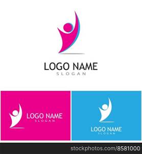 Adoption and comμnity care Logo template vector 