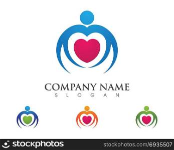 Adoption and community care Logo . Adoption and community care Logo template vector icon