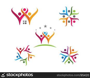 Adoption and community care Logo. Adoption and community care Logo template vector icon