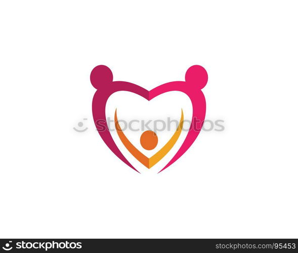 Adoption and community care Logo. Adoption and community care Logo template vector icon