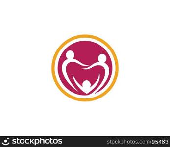 Adoption and community care Logo. Adoption and community care Logo template vector icon