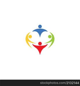 Adoption and community care Logo template illustration vector