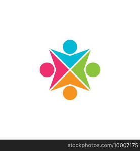 Adoption and community care Logo template vector