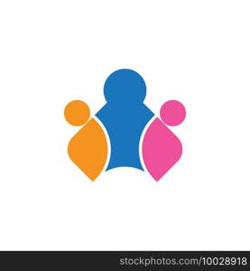 Adoption and community care Logo template vector