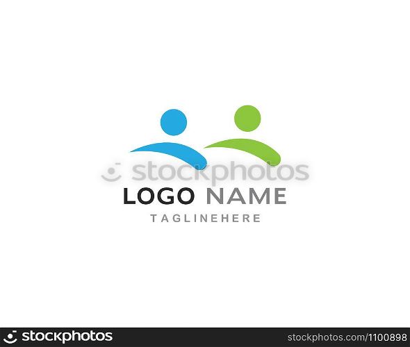 Adoption and community care Logo template vector