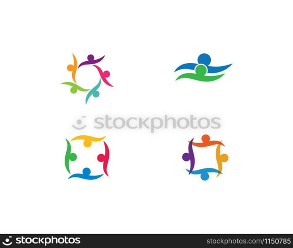 Adoption and community care Logo template vector