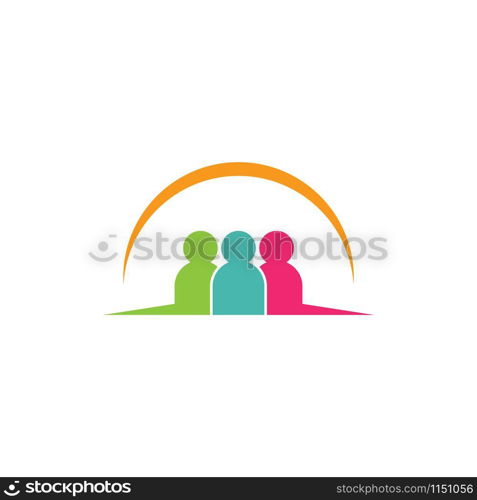 Adoption and community care Logo template vector